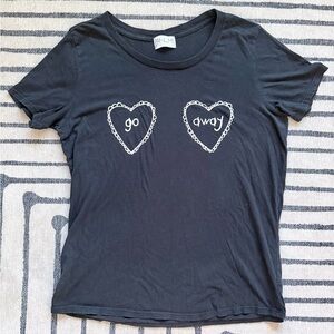 BALM Black Graphic Tee with Heart Design